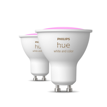 Philips Hue spot - wit en gekleurd licht 4.2W - 2 spots - GU10