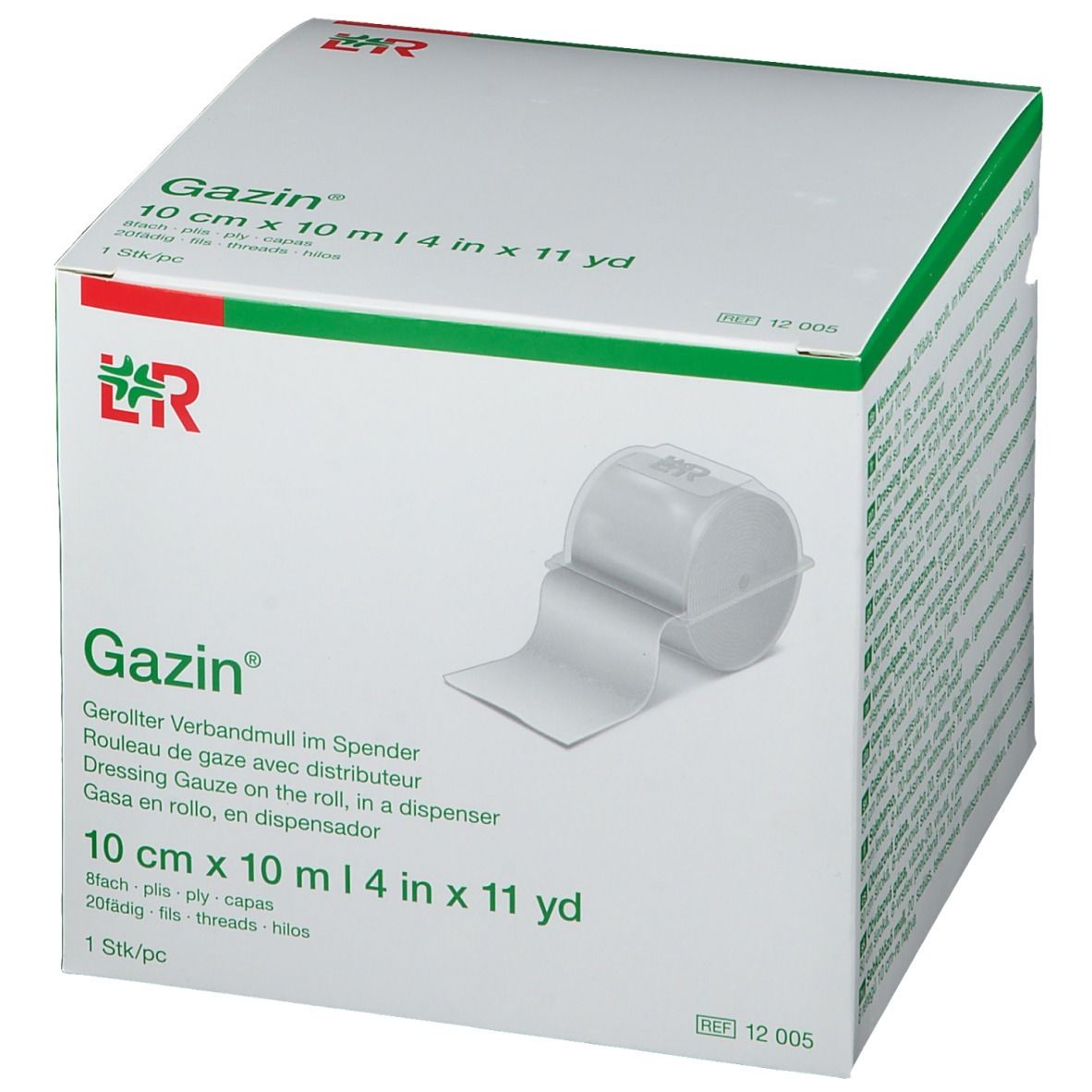 Gazin® Verbandmull 10 cm x 10 m 8 lagig