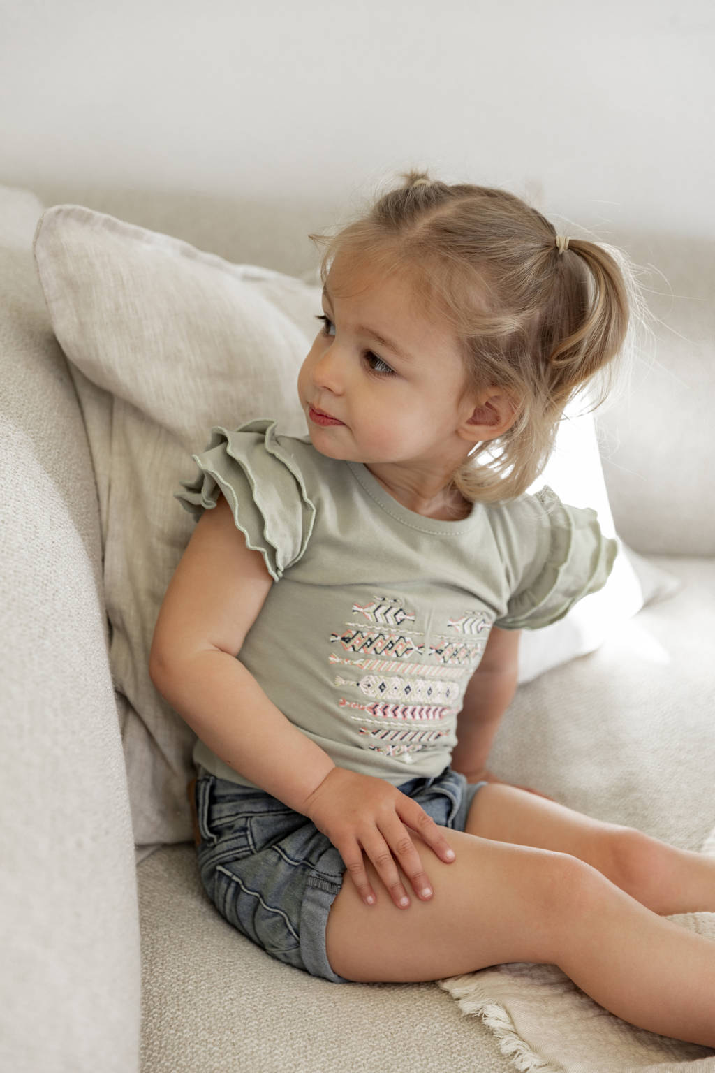 Dirkje T-shirt T-shirt ss met printopdruk wit