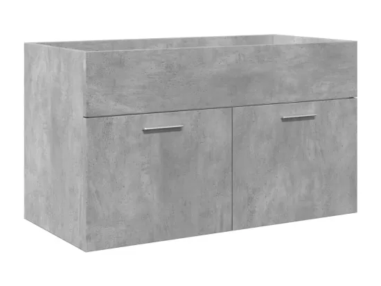 Ensemble de meubles de salle de bain 3 pcs gris béton