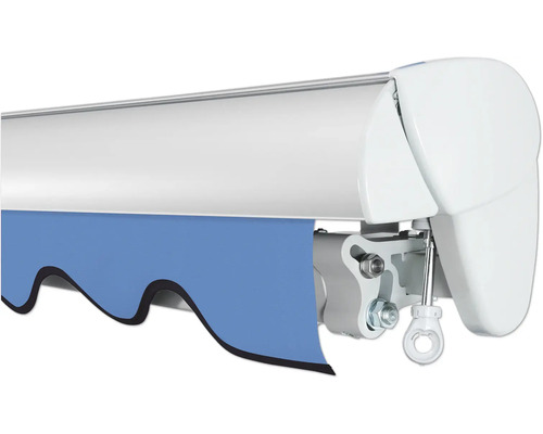 SOLUNA Semi-cassette zonnescherm Classic 2.5x1.5 Doekontwerp S2828 Frame E6EV1 Zilver Geanodiseerd Aandrijving Rechts Inclusief Slinger