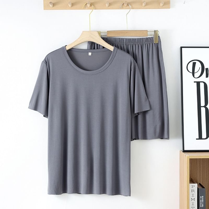 Dogini - Pyjamaset: T-shirt met korte mouwen en ronde hals + shorts met elastische taille