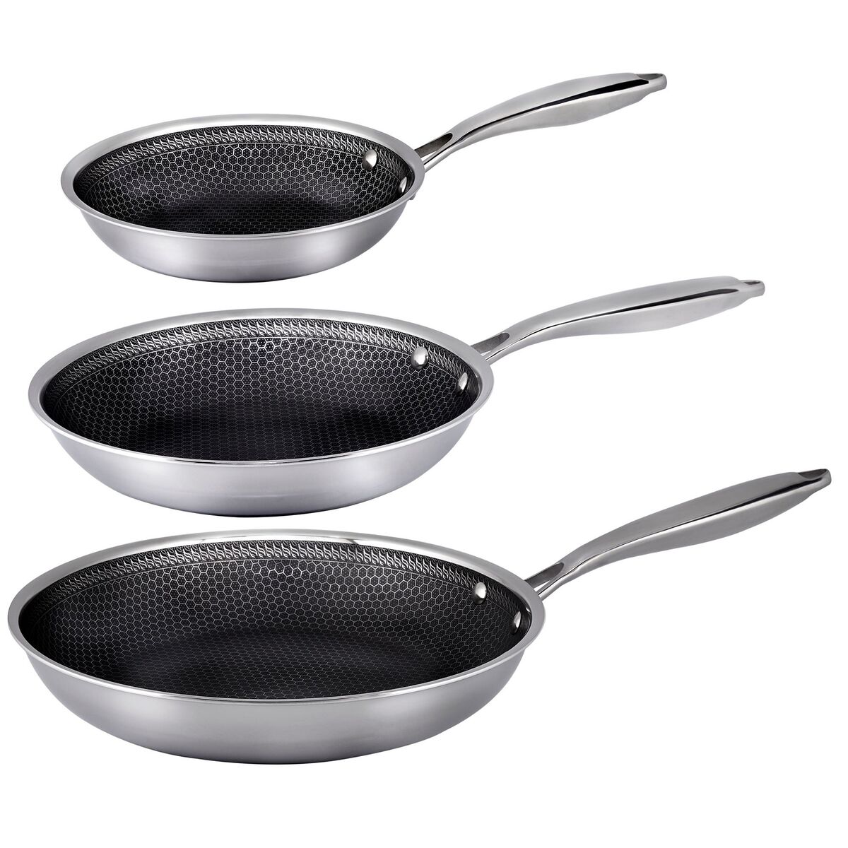 Santo stekepanne 3-pakning (20 + 24 + 28 cm)
