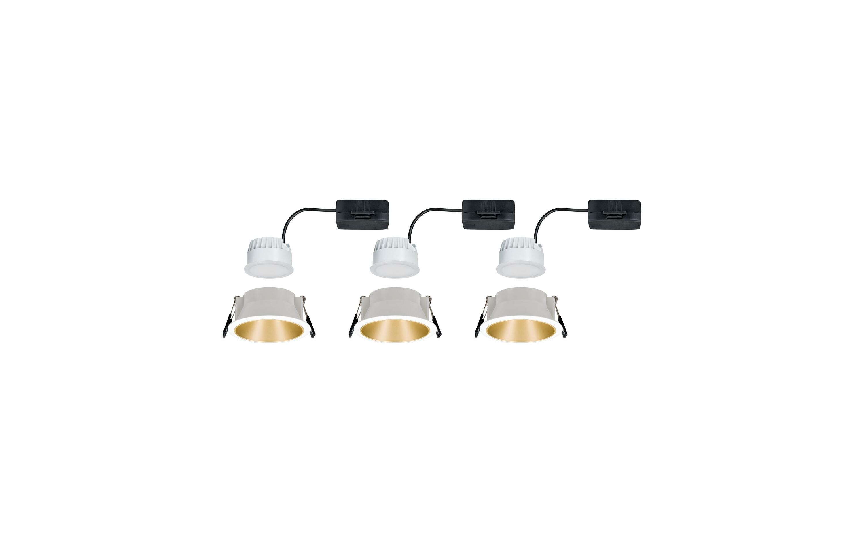 Einbauspot Cole Coin 3-Stepdim Set, 18W, 2700 K, Weiss/ GoldLED Einbauspot 3-Step-Dim Basisset