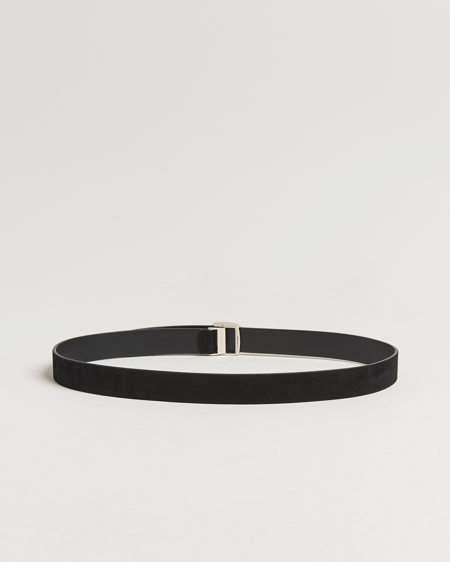 Anderson's Suede Buckle Belt 3cm Black