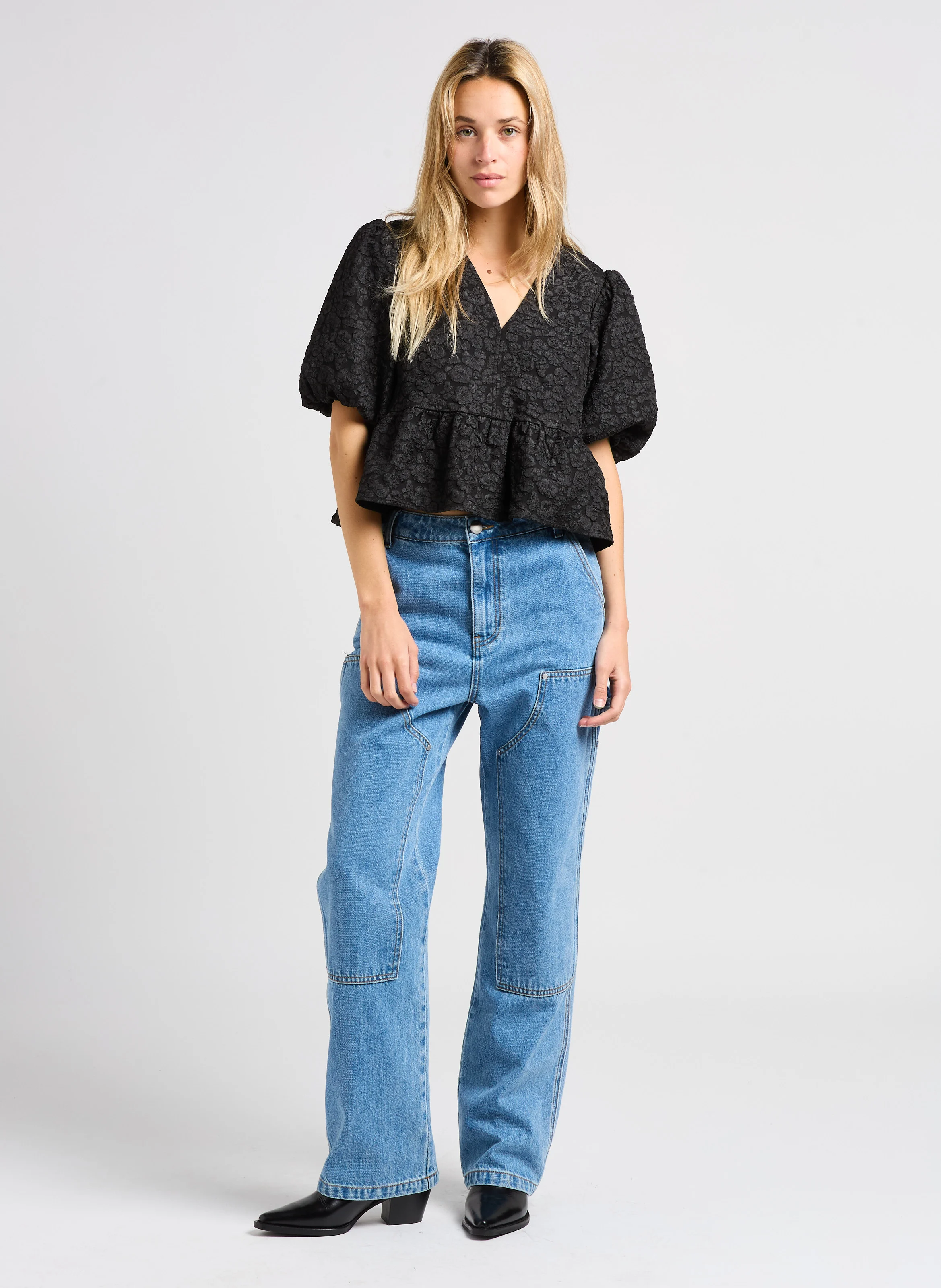 ROCA - Jean droit en coton | Bleu