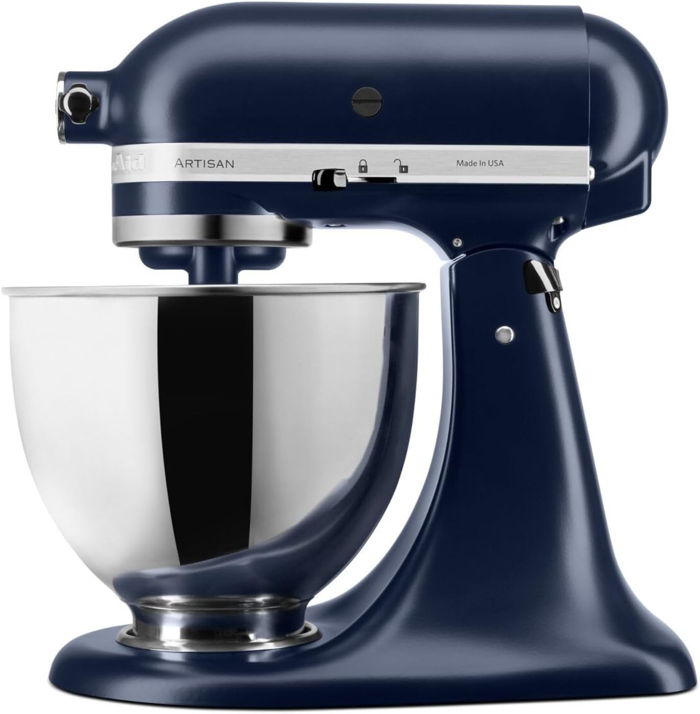 KitchenAid Küchenmaschine - Artisan - Kippbarem Food Processor - Teigknetmaschine mit 3 Zubehör und Schüssel aus Edelstahl - 4.8 L - Ink blau