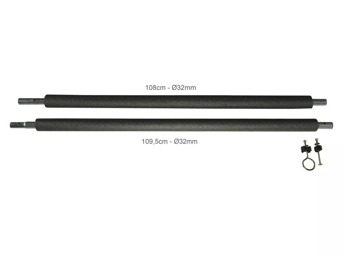 Un poteau de filet de sécurité Ø32mm pour trampolines (longeur 212 cm)