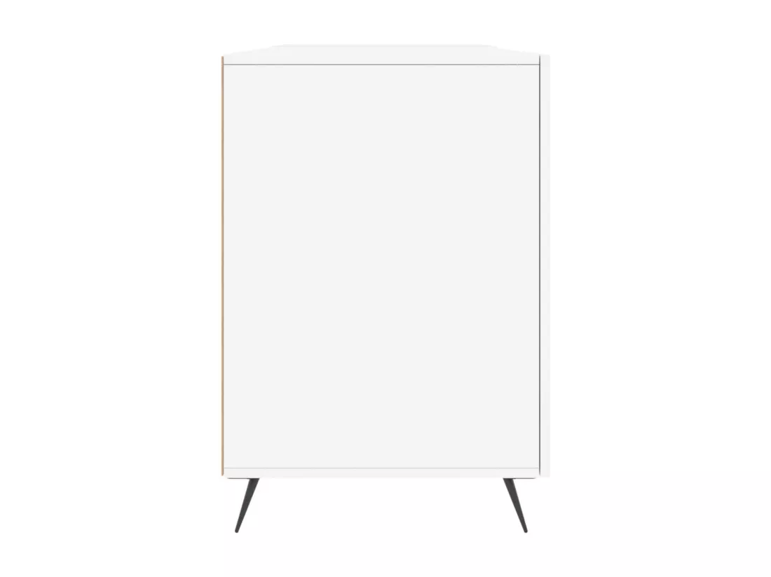 Bureau Blanc brillant 140x50x75 cm Bois d'ingénierie