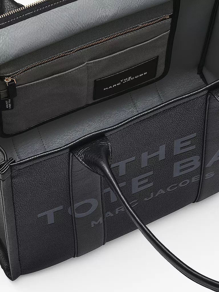 MARC JACOBS Ledertasche - Tote Bag THE LARGE TOTE schwarz