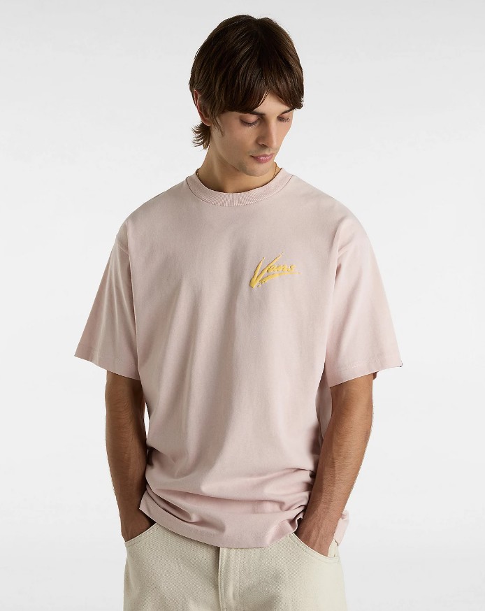 Vans Brush Script Loose SS Tee Sepia Rose