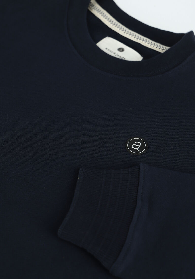 ANERKJENDT donkerblauwe anerkjendt sweater akallen noos crewneck