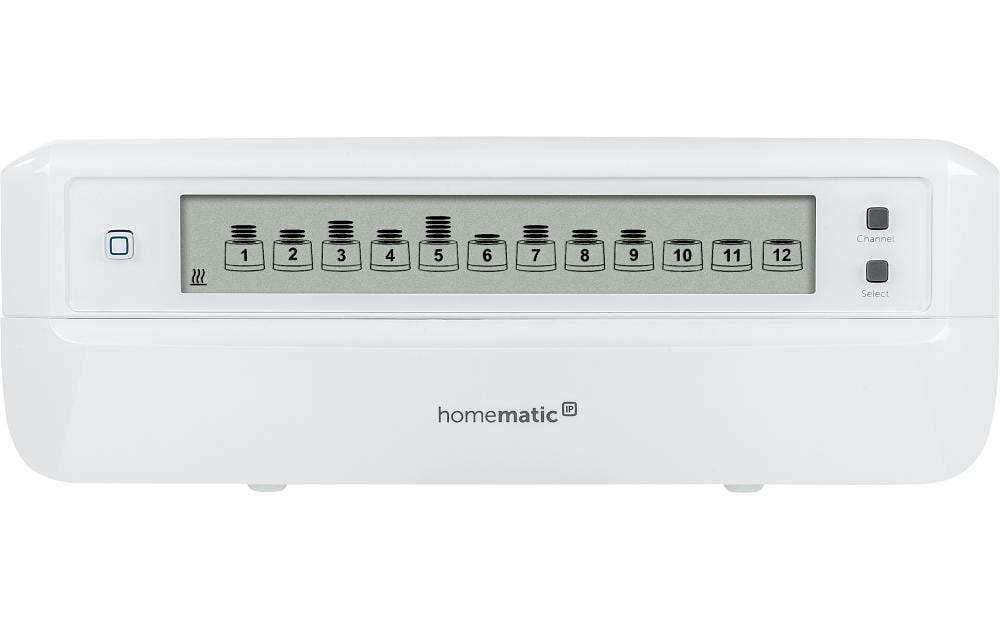 Smart Home Funk-Fussbodenheizungsaktor 24 V / 230 V 12-fach<br>Motorischer Fussbodenheizungsaktor zur Steuerung der Fussbodenheizung und Bodenheizung – HmIP-FALMOT-C12