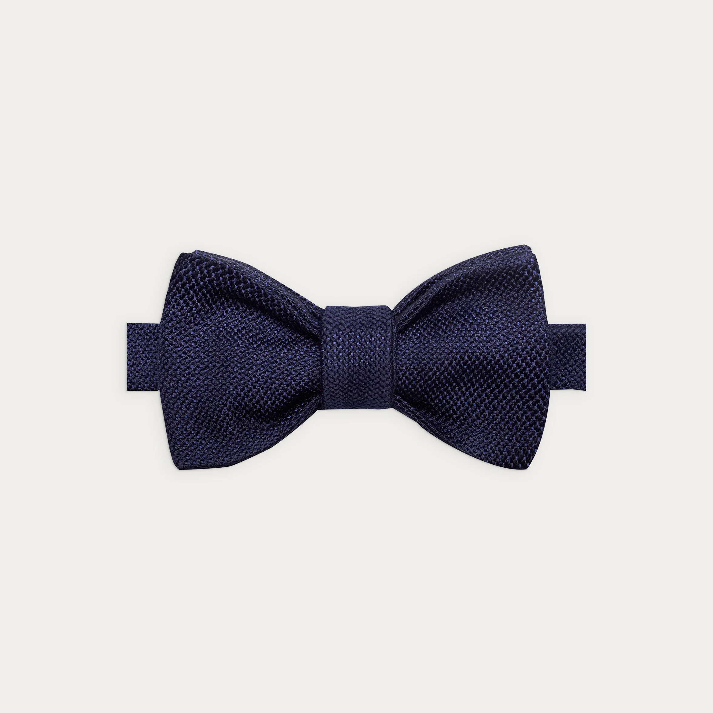 Navy blue silk grenadine bow tie