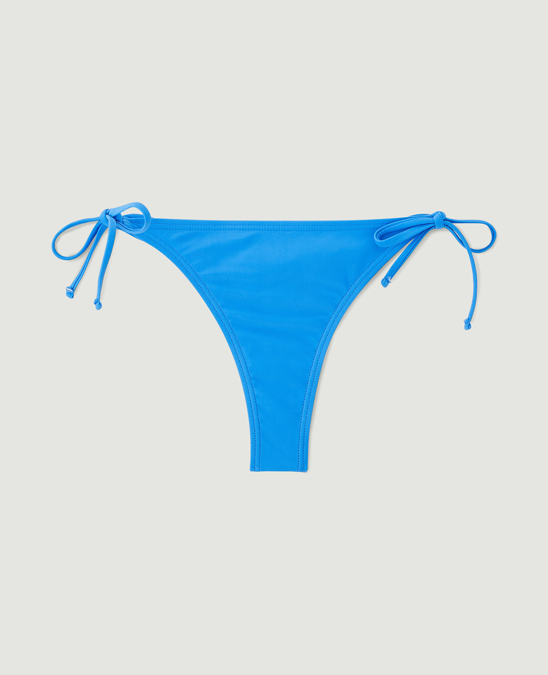 Bas de maillot tanga avec nouettes - Bleu