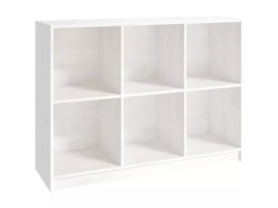 Bibliothèque Blanc 104x33x76 cm bois de pin massif