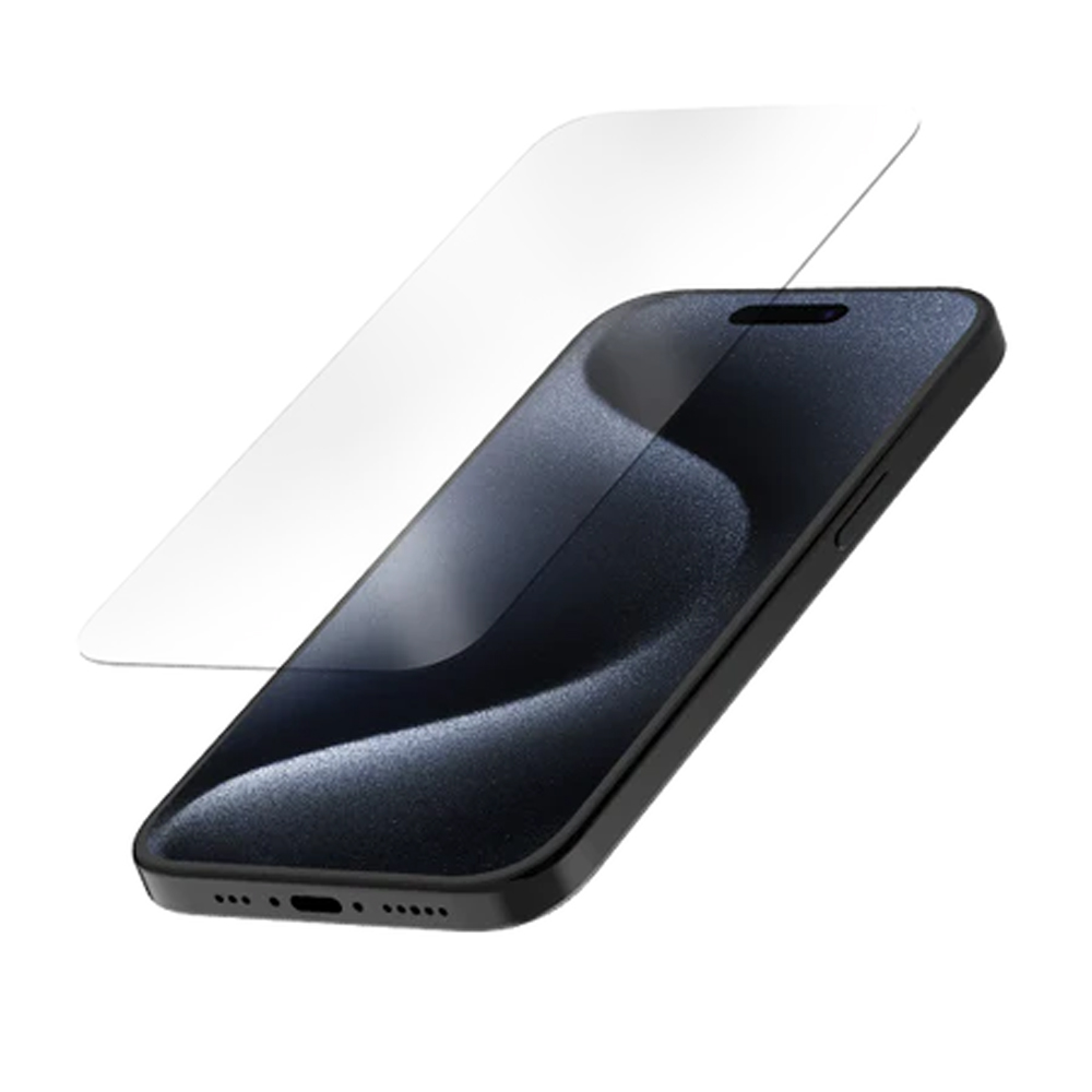 Quad Lock - Protection d'écran verre trempé - iPhone 15/iPhone 15 Pro