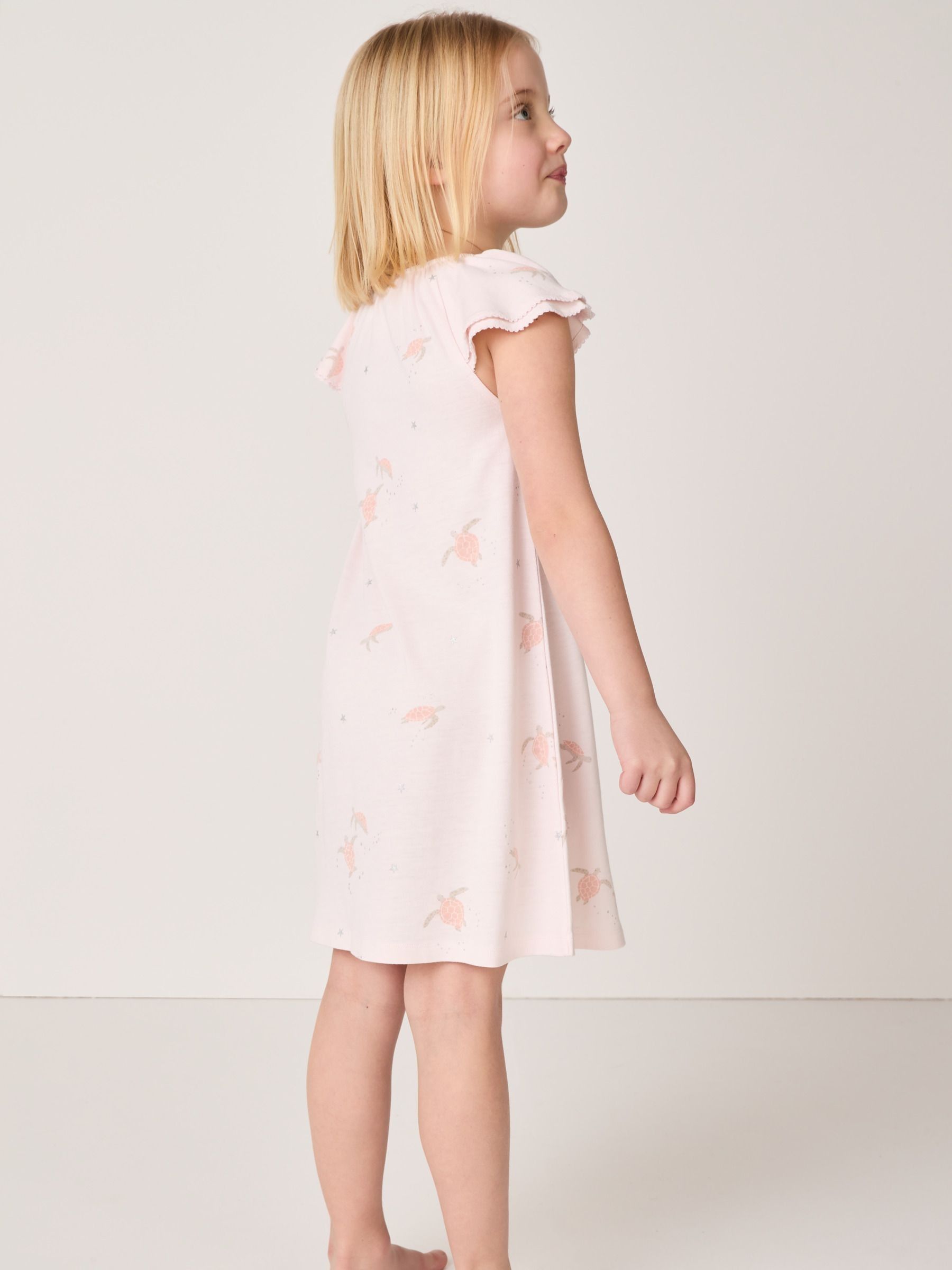 The White Company roze Under The Sea Turtle nachtjapon