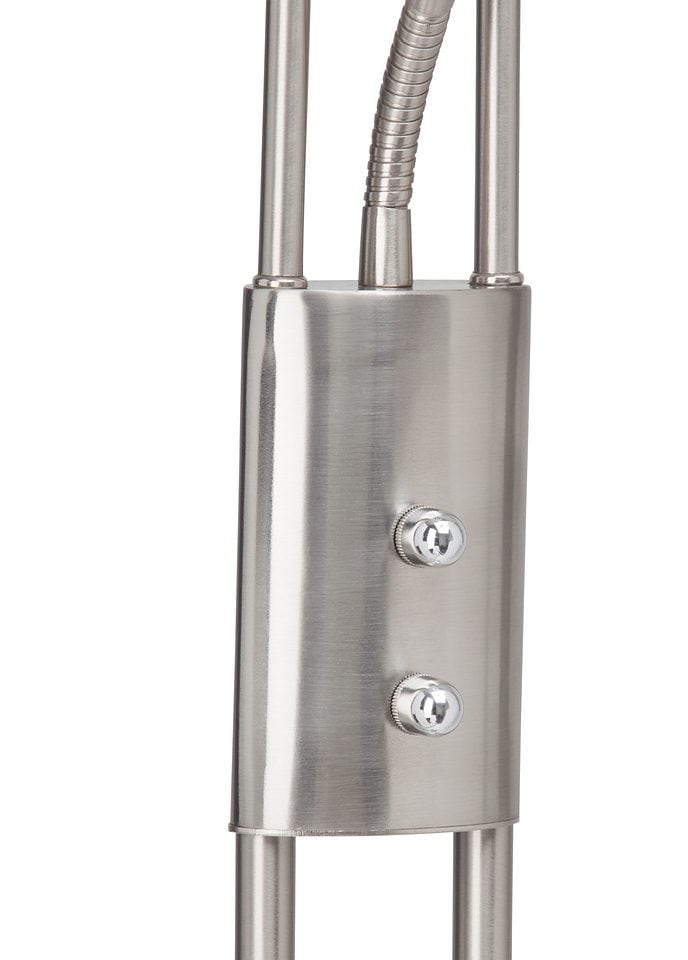 Brilliant LED Deckenfluter »Finn« LED-Modul Lesearm, H 179 cm, dimmbar, 2500 lm, warmweiss, Metall/Glas, eisen/weiss