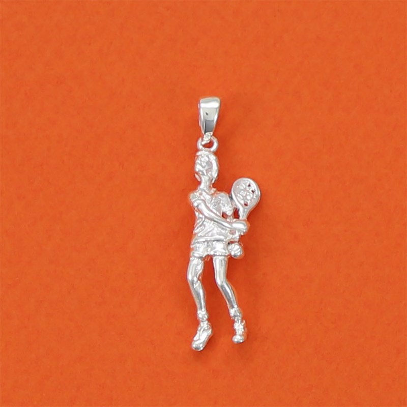 Pendentif joueur de tennis - Argent massif