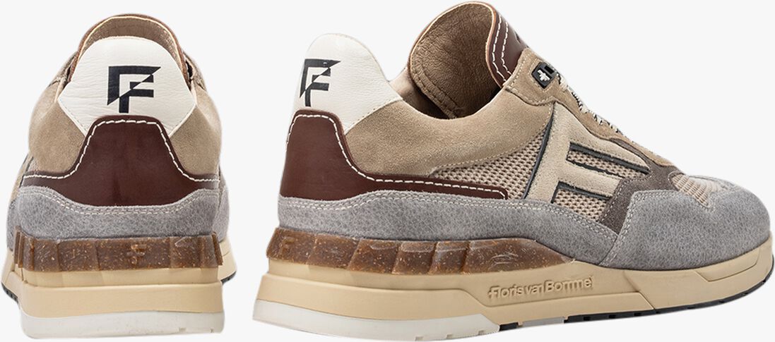 beige floris van bommel lage sneakers sfm-10153 de runner