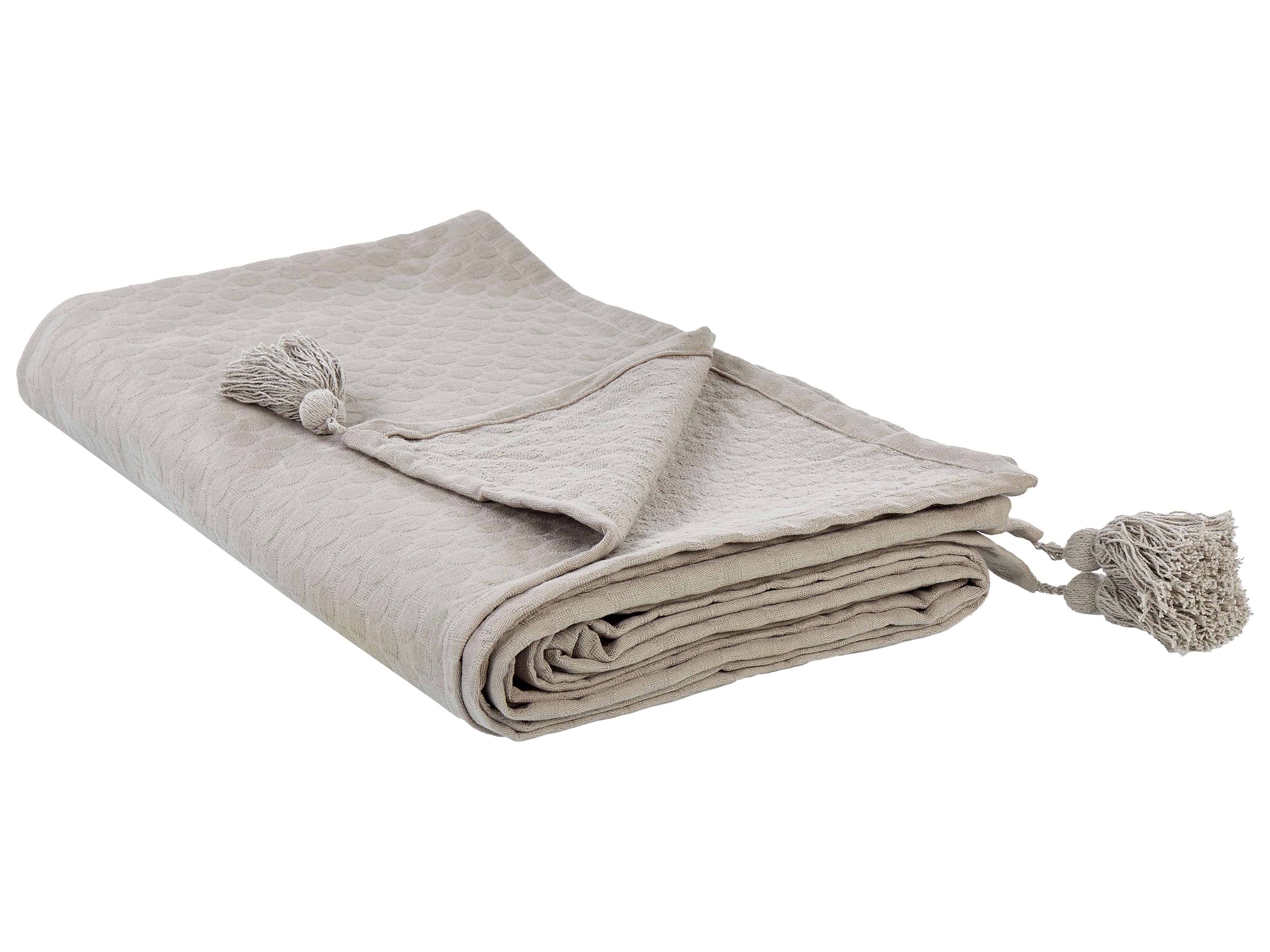 Sprei LINDULA Katoen 150 x 200 cm Taupe