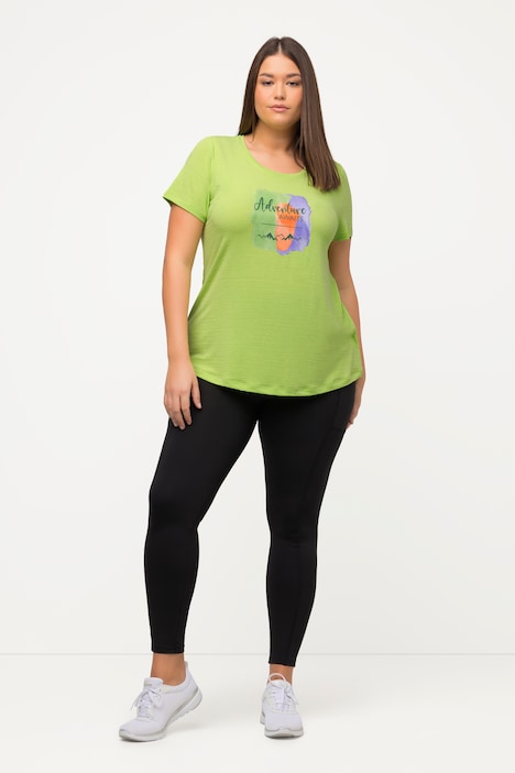 T-Shirt, Schriftmotiv, Rundhals, Halbarm