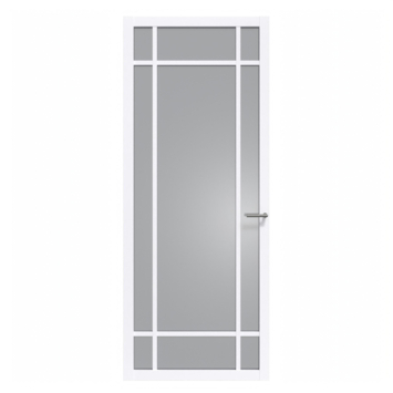 Arne & Bodil binnendeur ABE107 rook glas - extra wit afgelakt