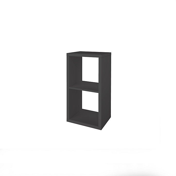 2 Étagères modulables 2 cubes avec 4 portes GoodHome Mixxit anthracite