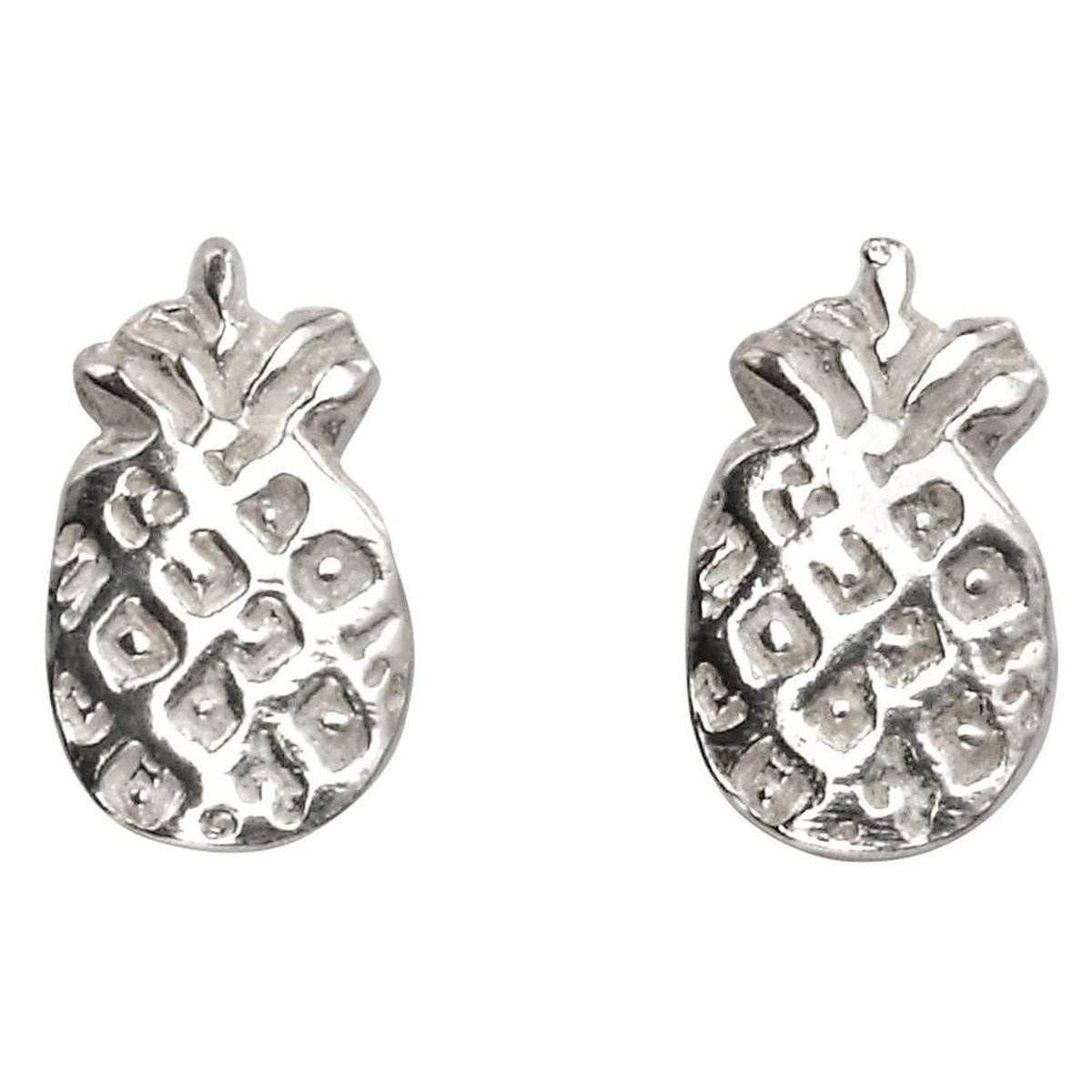 Boucle d'oreille ananas en argent 925/1000