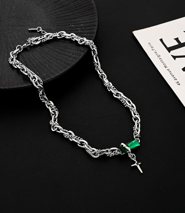 Lilafey - Stervormige strass hanger ketting