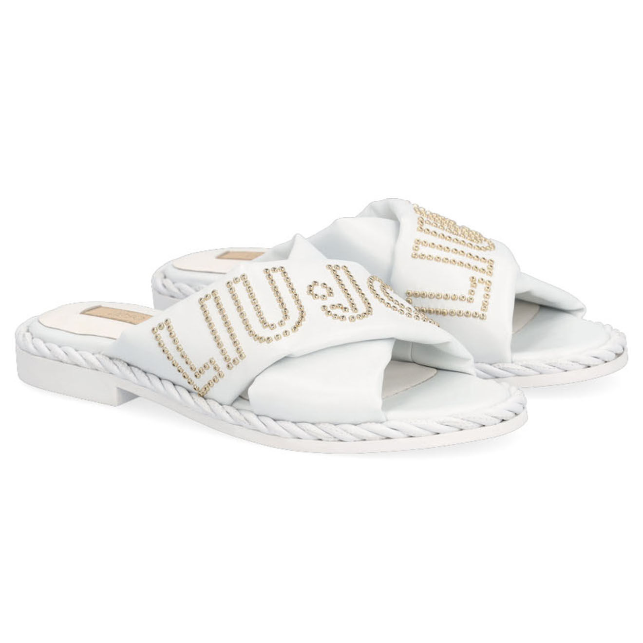Liu-Jo Mules en Cuir Lina blanches