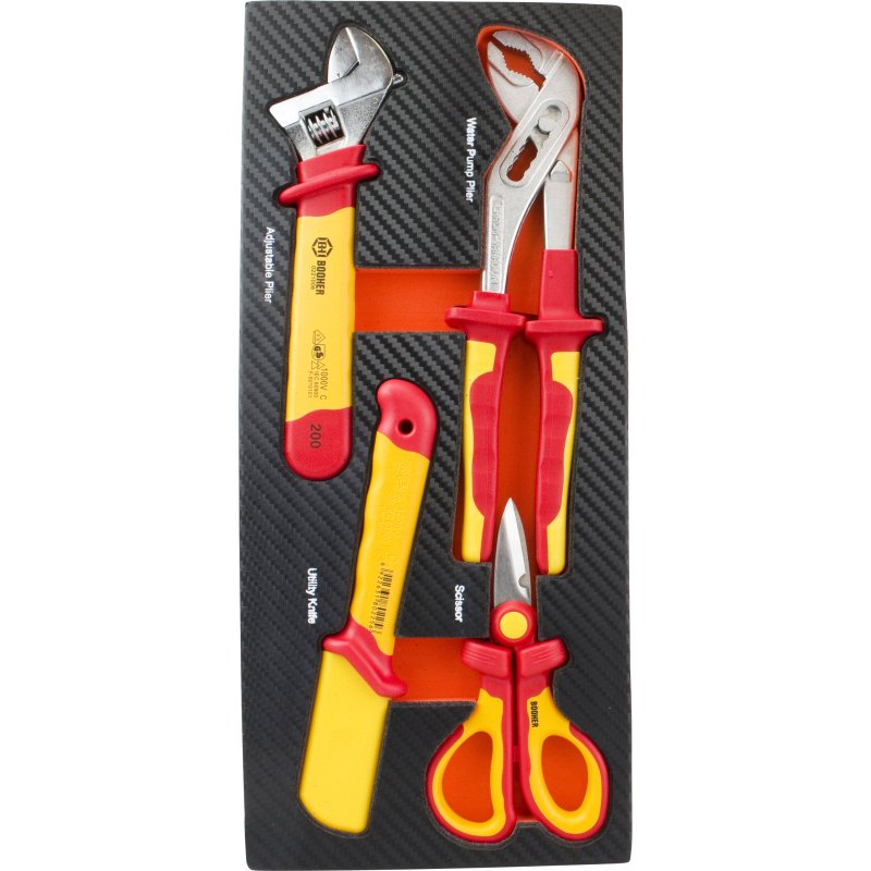 Module 4 pinces VDE 1000V pour servante d'atelier