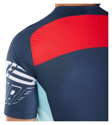 Maillot Manches Courtes Fox Flexair Elevated Bleu/Rouge