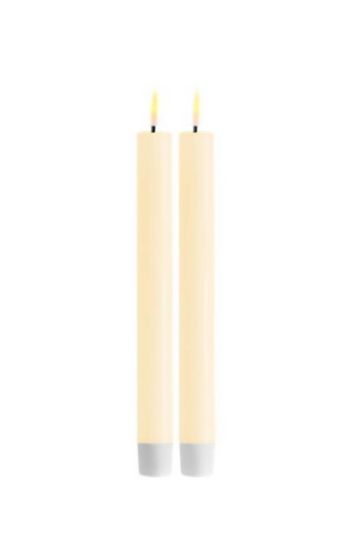 Deluxe kronelys 2pk 24 cm cream