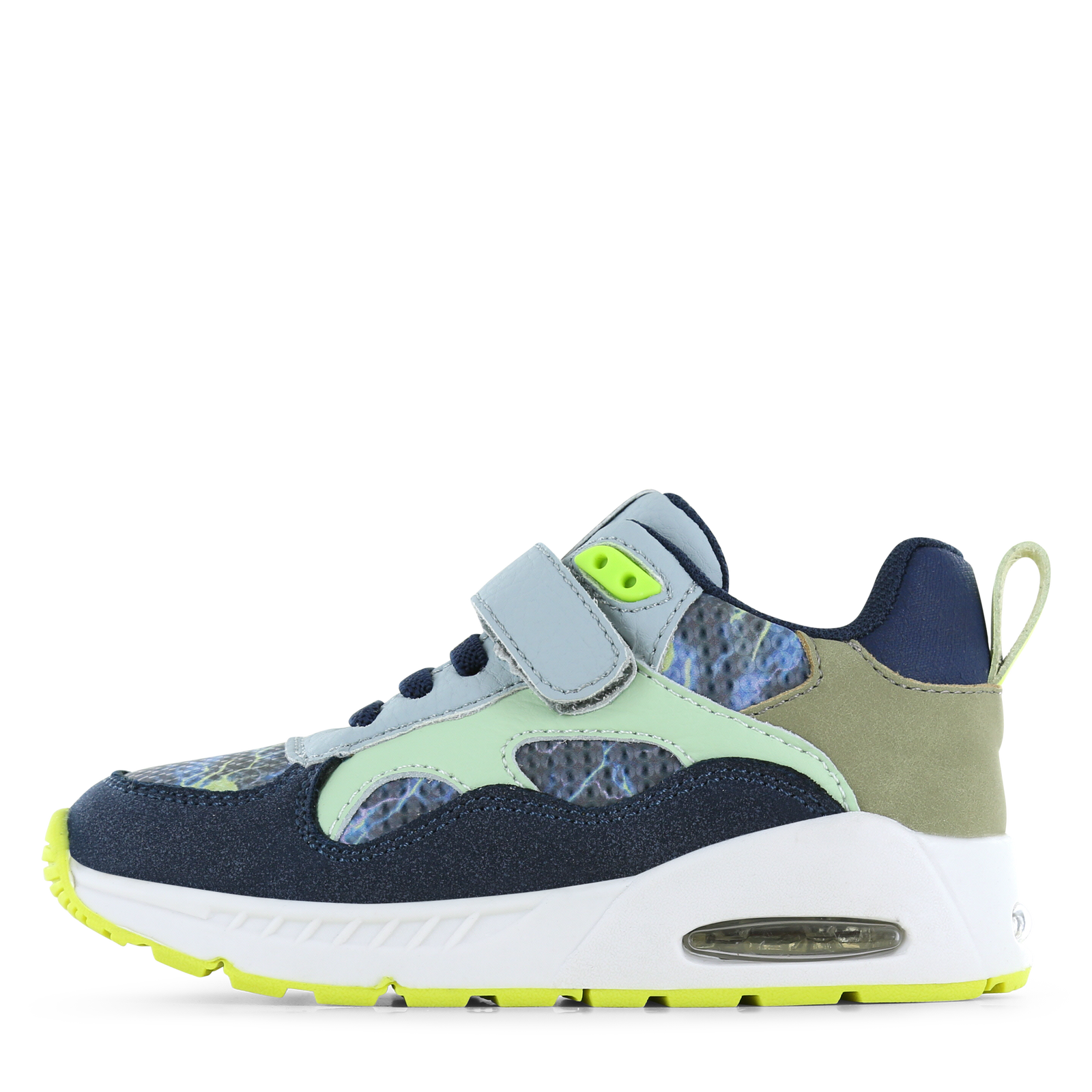 Shoesme blauwe sneaker met lichtjes Microfiber leer, Suède | Jongens schoen