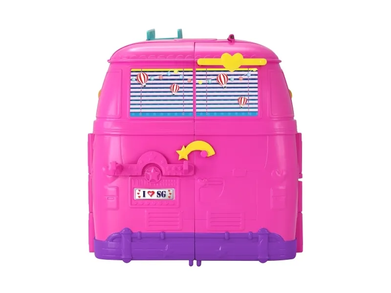ZURU Sparkle Girlz Retro Campervan, Pige, Lyserød, Ikke til børn under 36 måneder, Små dele. Kvælningsfare, Vinduesboks, 1 stk, 1x Fully Opening Campervan with Rotating Wheels, 1x Shower, 2x shelves, 1x toilet, 2x Lotion...
