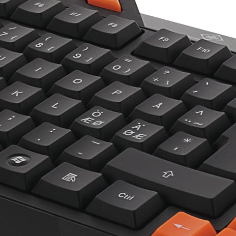 Deltaco Gaming keyboard med anti-ghosting, USB og nordisk layout - sort/orange