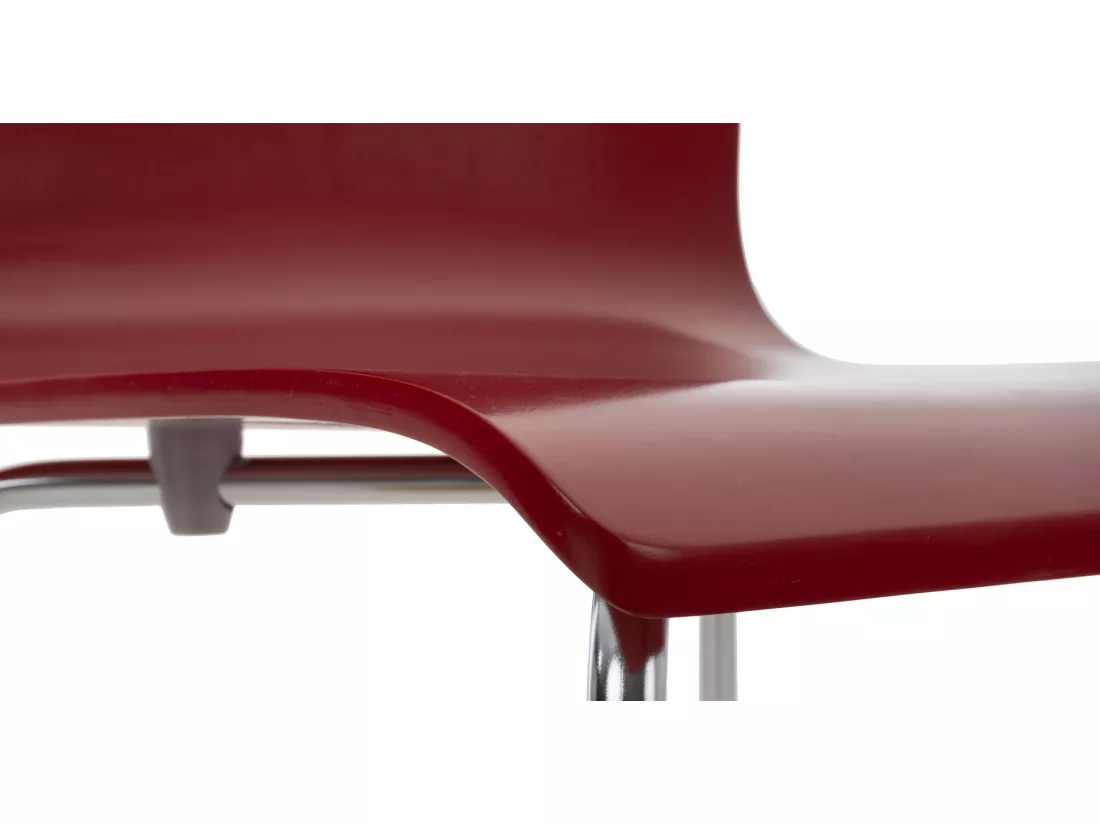 Chaise de conférence - Bois - Rouge - Pepe