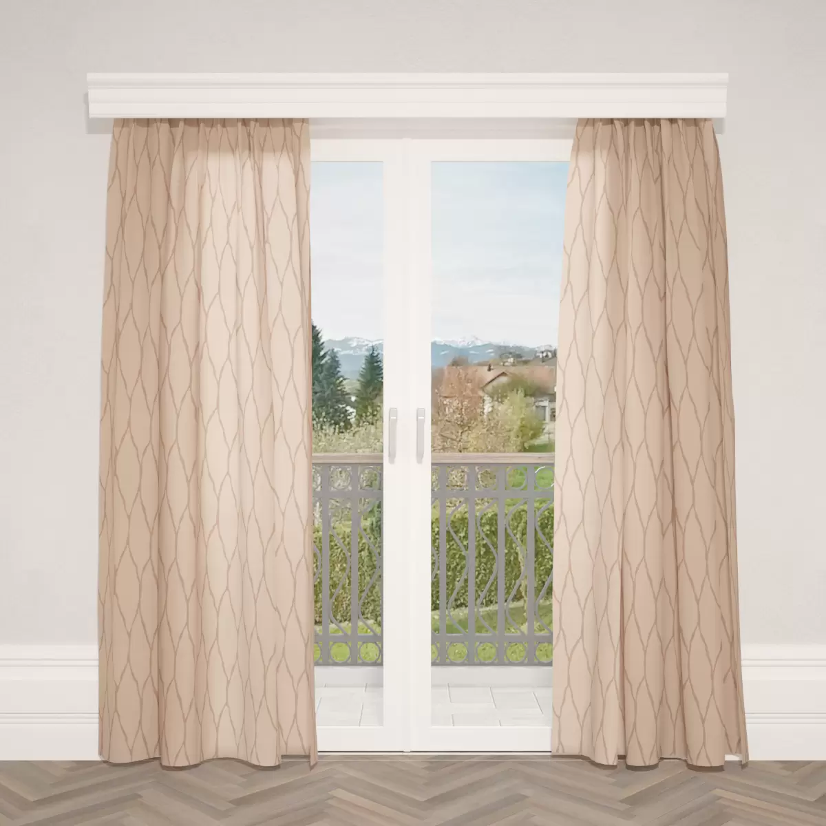 Nachtvorhang Jacquard Bella braun,walnuss