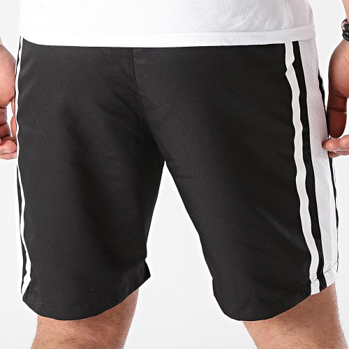 Short Jogging A Bandes Diamond Noir Blanc