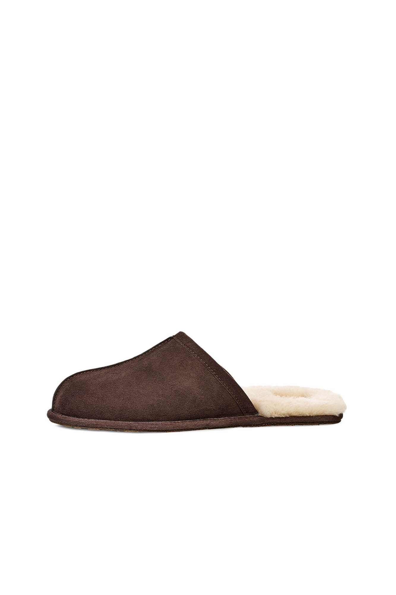 Chinelo UGG de camurça com bico aberto - Marrom escuro