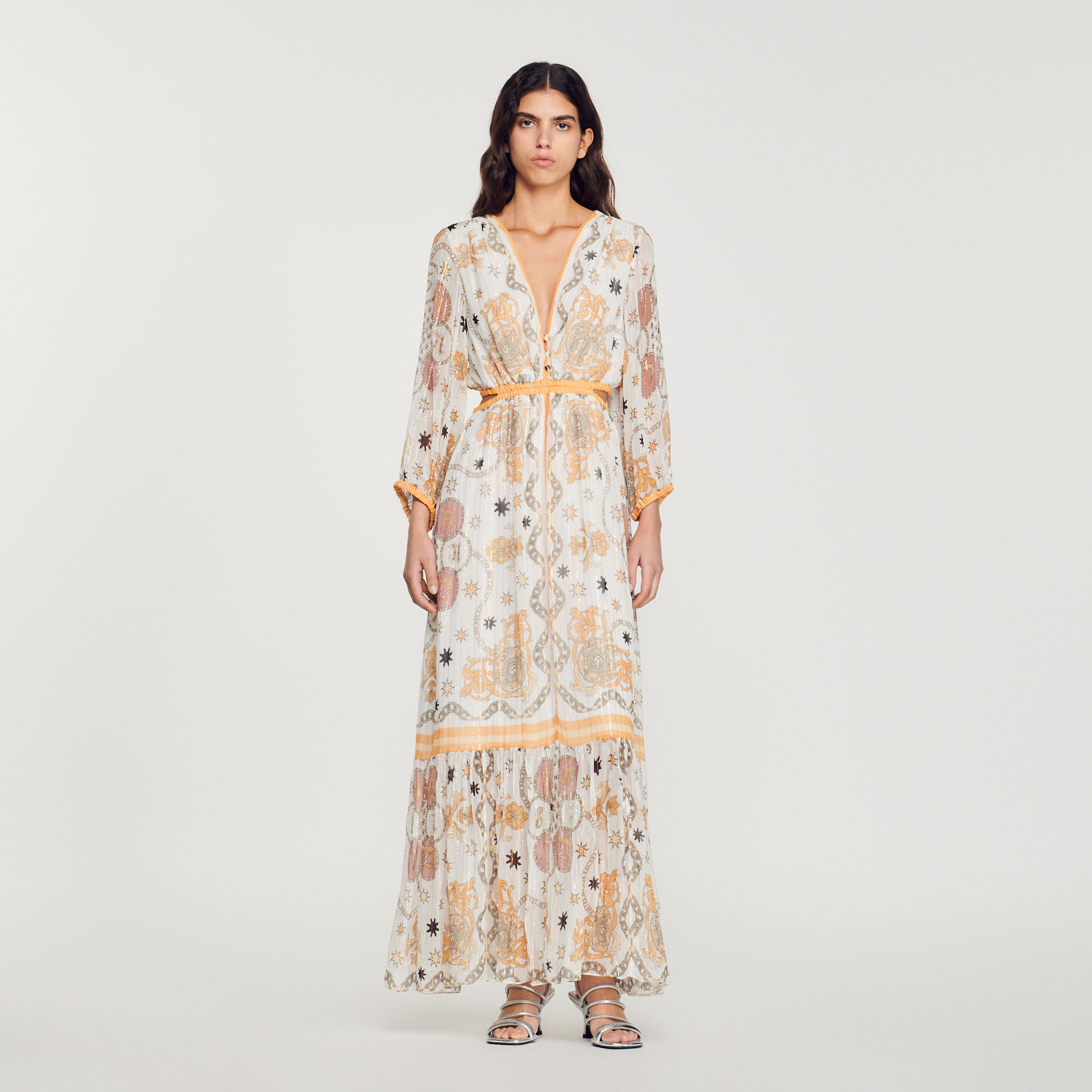 Robe longue fleurie