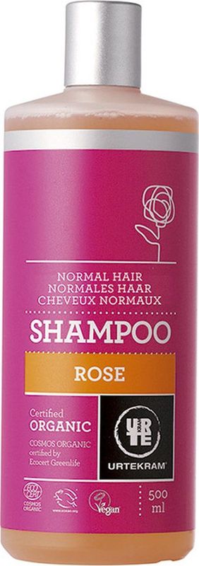 Urtekram - Shampoo - Rozen - Natuurlijke Ingrediënten - 500ml