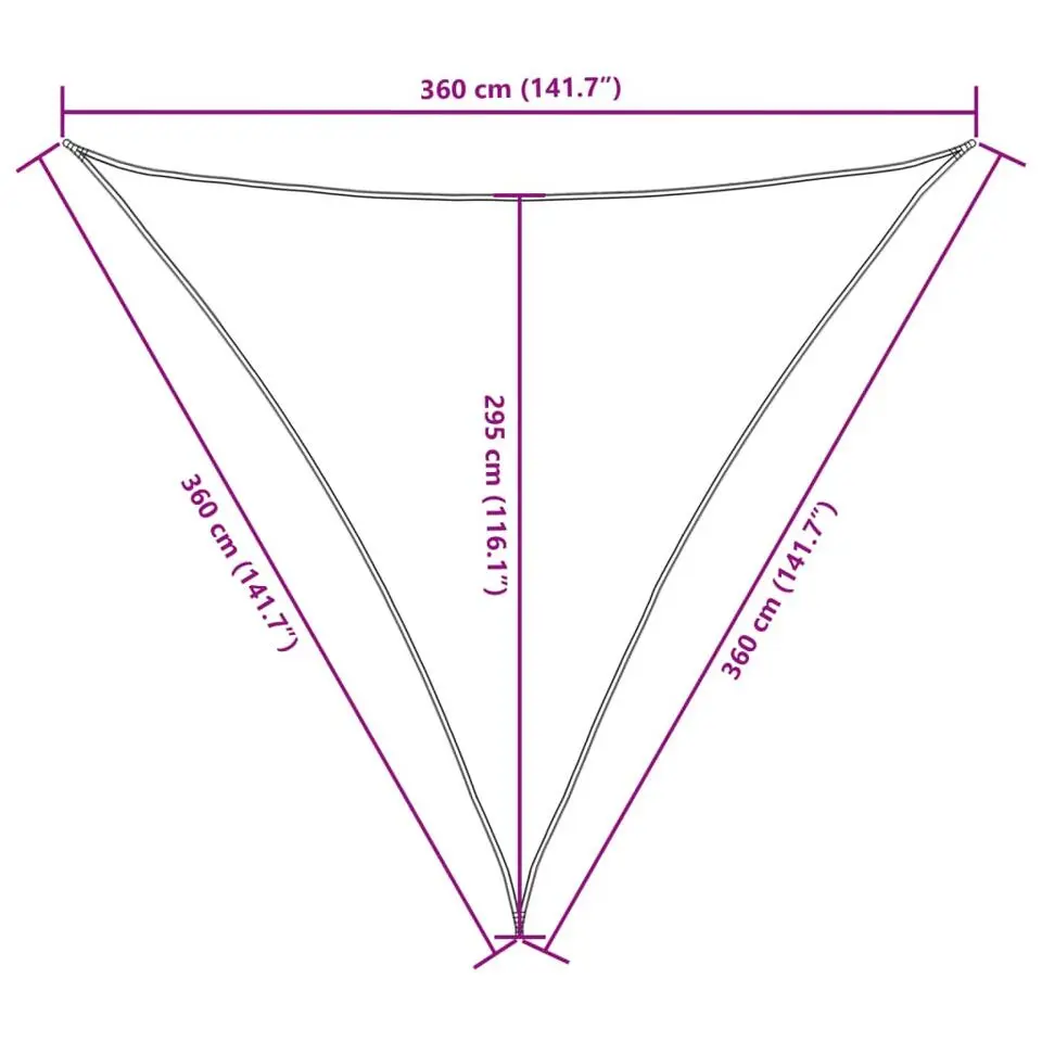 vidaXL - Zonnezeil - Crème - 3.6 x 3.6 x 3.6 m