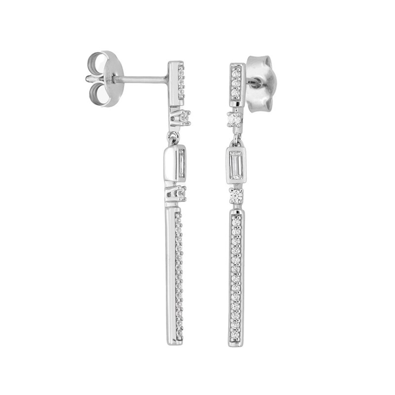 Boucles d'oreilles Femme - Oxyde de zirconium - Argent 925