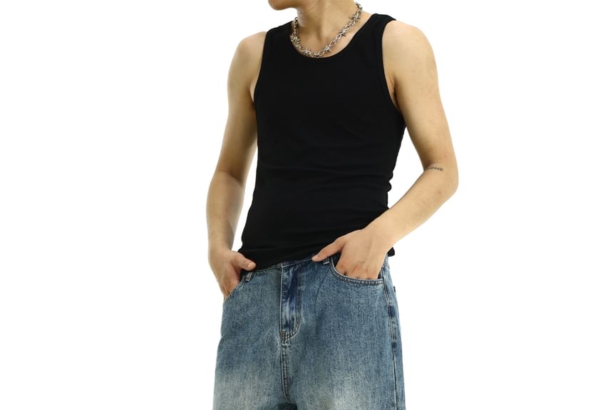 Meiksip - Mid Rise Washed Baggy Jeans