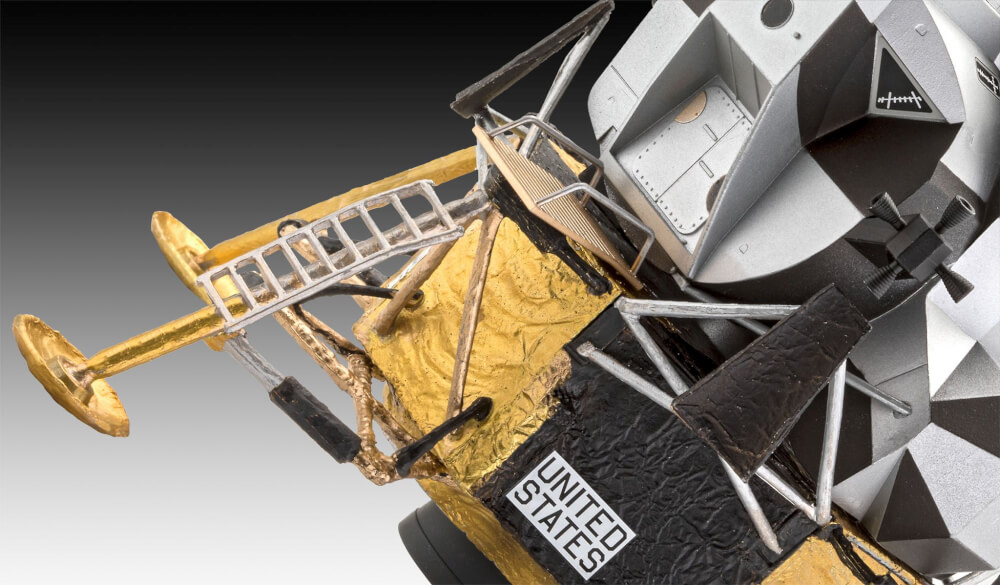 Geschenkset Apollo 11 Lunar Module Eagle, Revell Modellbausatz mit Basiszubehör