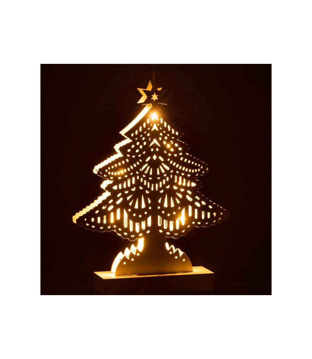 Paris Prix - Sapin De Noël Led Déco christmas 25cm Blanc