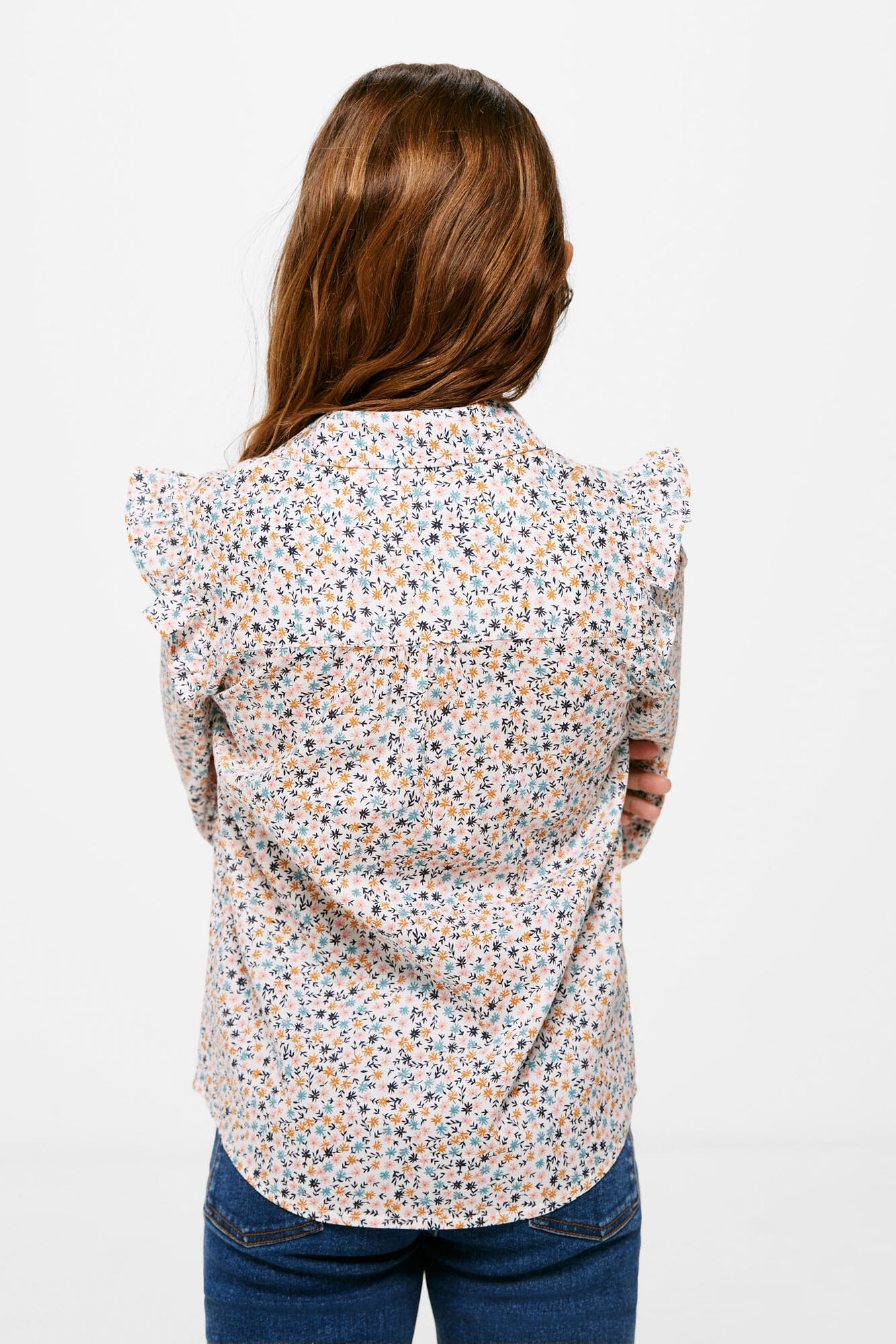Blusa com estampa floral para meninas